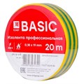 Изолента класс А 0.18х19мм (рул.20м) желт./зел. EKF plc-iz-a-yg 284535 - фото 16742499