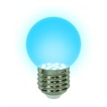 Лампа светодиодная G45 0.65Вт Blue E27 голуб. Uniel 04423 255523 - фото 16742639
