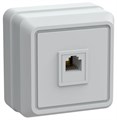 Розетка телефонная 1-м ОП Октава РТ20-ОБ IP20 бел. IEK ETO10-K01-DC 245759 - фото 16742681