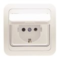 Розетка 1-м СП Mimoza 16А IP20 с крышкой бел./бел. Makel 12029 150446 - фото 16742714
