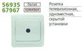 Розетка телевизионная TV 1-м СП Classic бел. POWERMAN 1151408 56935 - фото 16743192