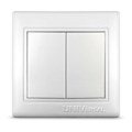 Выключатель 2-кл. СП Севиль 10А IP20 бел. UNIVersal С0023 75155 - фото 16743280