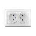 Розетка 2-м СП Севиль 16А IP20 без заземл. бел. UNIVersal С0102 75160 - фото 16743300