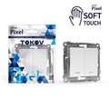 Выключатель 2-кл. СП Pixel 10А IP20 с индикатором механизм айс TOKOV ELECTRIC TKE-PX-V2I-C34 1909857 - фото 16743787