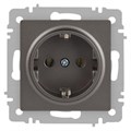 Розетка Accent 6-202-09 2P+E Schuko 16А-250В IP20 СУ титан Intro Б0063701 1931467 - фото 16743812