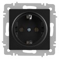 Розетка Accent 6-202-05 2P+E Schuko 16А-250В IP20 СУ антрацит Intro Б0063693 1931463 - фото 16743813