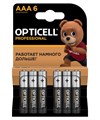 Элемент питания алкалиновый AAA/LR03 (блист. 6шт) Professional Opticell 5052004 1789761 - фото 16744255