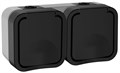 Розетка 2-м ОП TORS 16А IP55 TS122 горизонт. с заземл. с крышкой графит IEK TS-R26-16-55-G-K53 1761220 - фото 16744360