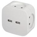 Разветвитель электрический SP-4-USB-W на 4 розетки 220В+ 2xUSB 2400мА без заземл 10А бел. Эра Б0049532 1699030 - фото 16744532
