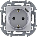 Розетка 1-м СП Inspiria 16А IP20 250В 2P+E немецк. стандарт с заряд. устройством USB тип C 1.5А 5В механизм алюм. Leg 673772 1445263 - фото 16745169