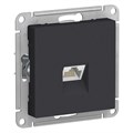 Розетка компьютерная 1-м AtlasDesign RJ45 кат.5E механизм карбон SE ATN001083 1240555 - фото 16745736