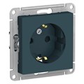 Розетка 1-м СП AtlasDesign 16А IP20 с заземл. защ. шторки механизм изумруд SE ATN000845 1240457 - фото 16745740