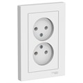 Розетка 2-м СП AtlasDesign 16А IP20 без заземл. в сборе бел. SE ATN000120 1240133 - фото 16745760