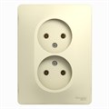 Розетка 2-м СП Glossa 16А IP20 без заземл. беж. SE GSL000220 275191 - фото 16746421