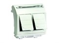 Розетка компьютерная 2-м СП 2мод. Brava RJ45 кат.5E бел. DKC 76656B 223487 - фото 16746651