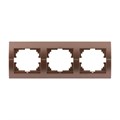 Рамка 3-м Deriy горизонт. свет. корич. LEZARD 702-3100-148 249149 - фото 16746695