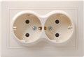 Розетка 2-м СП Кварта РС12-3-ККм 16А IP20 с заземл. без защ. шторок крем. IEK ERK24-K33-16-DM 245476 - фото 16746715