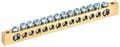 Шина PEN "земля-ноль" 8х12мм 14/2 (14групп/крепеж по краям) IEK YNN21-14-100 26519 - фото 16746753