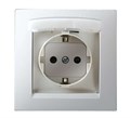 Розетка 1-м СП Simon15 16А IP44 250В с заземл. Schuko защ. шторки с крышкой винт. клеммы бел. Simon 1590450-030 148064 - фото 16746754