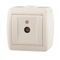 Розетка телевизионная проходная TV ОП Nata бел. LEZARD 710-0200-129 193048 - фото 16746867