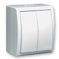 Выключатель 2-кл. ОП Simon 15 Aqua 10А IP54 винтов. зажим бел. Simon 1594398-030 159959 - фото 16746888