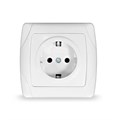 Розетка 1-м СП Маргарита 16А IP20 с заземл. бел. UNIVersal М0028 84925 - фото 16747396