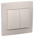 Выключатель 2-кл. СП Кварта 10А IP20 ВС10-2-0-ККм крем. IEK EVK20-K33-10-DM 245489 - фото 16747476