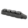 Колодка 4-м 16А IP44 2P+PE 230В с защ. крышками каучук Basic EKF RPS-020-16-230-44 1248546 - фото 16747591