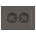 Розетка Accent 6-204-09 2х2P 16А-250В IP20 СУ AL/CU титан Intro Б0063433 1931488 - фото 16747890