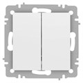 Переключатель Accent 6-107-01М двойн. 10А-250В IP20 СУ AL/CU бел. матов. Intro Б0063556 1931374 - фото 16747897