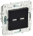 Розетка USB A+A 3.1А SKANDY SK-R15Bl черн. IEK SK-U21-D31-K02 1835857 - фото 16748150