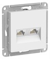 Розетка компьютерная 2-м AtlasDesign RJ45+RJ45 кат.5E механизм лотос SE ATN001385 1739946 - фото 16748374
