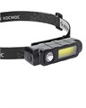 Фонарь аккумуляторный налобный 1Вт LED+3Вт COB LED Li-ion 18650 800мА.ч корпус ABS-пластик USB-шнур регулируемый эласт. ремешок КОСМОС KOC510Lit 1774761 - фото 16748407
