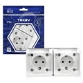 Розетка 2-м ОП Nix 16А IP54 250В с заземл. с прозр. крышкой бел. TOKOV ELECTRIC TKE-NX-R2Z-C01T-IP54 1712866 - фото 16748492
