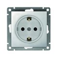 Розетка 1-м СП Афина 16А IP20 с заземл. механизм серебр. Universal A0028-S 1734392 - фото 16748526