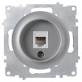 Розетка компьютерная 1-м СП Florence RJ45 кат.5E механизм сер. (1E20701302) OneKeyElectro 2172839 1656679 - фото 16748709