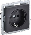 Розетка BRITE РС14-1-0-БрЧ 16А с заземл. защ. шторки механизм черн. IEK BR-R14-16-K02 1617423 - фото 16748810