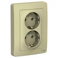 Розетка 2-м СП Blanca 16А IP20 250В с заземл. без защ. шторок беж. SE BLNRS001027 520089 - фото 16749671