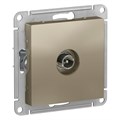 Розетка телевизионная оконечная TV AtlasDesign 1дБ механизм шампань SE ATN000591 1240344 - фото 16749786
