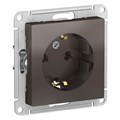 Розетка 1-м СП AtlasDesign 16А IP20 с заземл. механизм мокко SE ATN000643 1240369 - фото 16749795