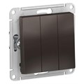 Выключатель 3-кл. СП AtlasDesign 10А IP20 (сх. 1+1+1) 10AX механизм мокко SE ATN000631 1240363 - фото 16749796
