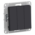 Выключатель 3-кл. СП AtlasDesign 10А IP20 (сх. 1+1+1) 10AX механизм карбон SE ATN001031 1240535 - фото 16749806