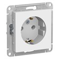 Розетка 1-м СП AtlasDesign 16А IP20 с заземл. механизм бел. SE ATN000143 1240146 - фото 16749811
