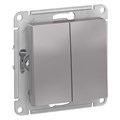 Выключатель 2-кл. СП AtlasDesign 10А IP20 (сх. 5) 10AX механизм алюм. SE ATN000351 1240246 - фото 16749812
