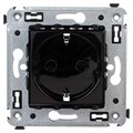 Розетка 1-м СП 2мод. Avanti "Черный квадрат" 16А IP20 2P+E защ. шторки черн. DKC 4402003 1236238 - фото 16749827