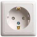 Розетка 1-м ОП Хит 16А IP20 250В с заземл. защ. шторки бел. SE RA16-138-B 458404 - фото 16750020