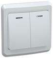 Выключатель 2-кл. СП Вега 10А IP20 ВС10-2-1-ВБ с индикацией бел. IEK EVV21-K01-10-DM 452901 - фото 16750068