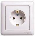 Розетка 1-м СП W59 16А IP20 с заземл. без защ. шторок бел. SE RS16-154-18 1193363 - фото 16750100