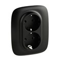 Розетка 2-м СП Valena Allure 16А IP20 250В 2х2P+E защ. шторки безвинт. клеммы с лицев. панелью антрацит Leg 753936 1181900 - фото 16750150