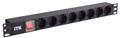 Блок розеток 8-м PDU 1U вх. C14 немецк. стандарт с LED-выкл. без шнура алюм. профиль ITK PH12-8D3 301965 - фото 16750273